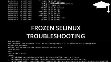 Frozen SELinux Troubleshooting #RHCSA
