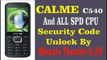 Calme C540 And All SPD CPU Security Lock Removal With Miracle 2.82