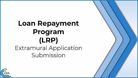 Loan Repayment Program – Extramural Application Submission