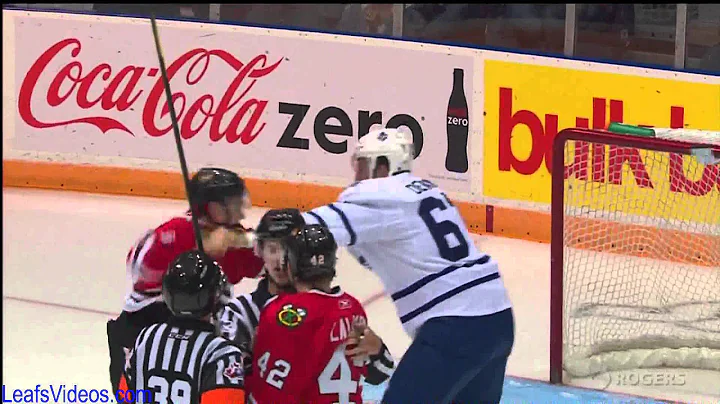Blackhawks @ Leafs - Jamie Devane vs Andrew Shaw -...