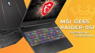 MSI GE65 Raider-051 Overview &amp; Teardown - 15.6&quot; i7-9750 RTX 2070