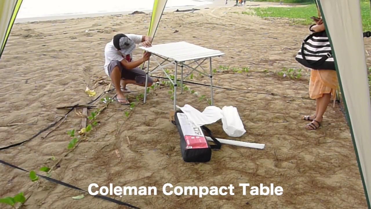 Coleman 2000020279 Aluminum Portable Folding Compact Outdoor Table w/ Carry Bag 