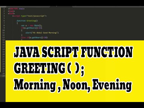 Greetings function in java Script in urdu