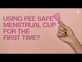 How to use menstrual cup  how to insert a menstrual cup menstrual cup folds  pee safe