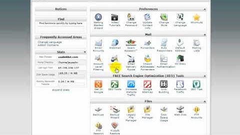 Instructions for accessing cPanel from the Brain Host Web Builder.