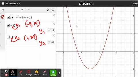 Rate of Change Over an Interval Given Function | Use Desmos to find Y-outputs