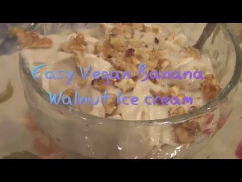 Easy Vegan Banana Walnut Ice Cream