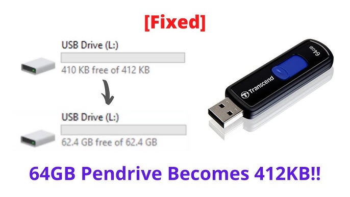 Prime Men vare How to fixed 64GB Flash Drive only Showing 32GB problem. - YouTube