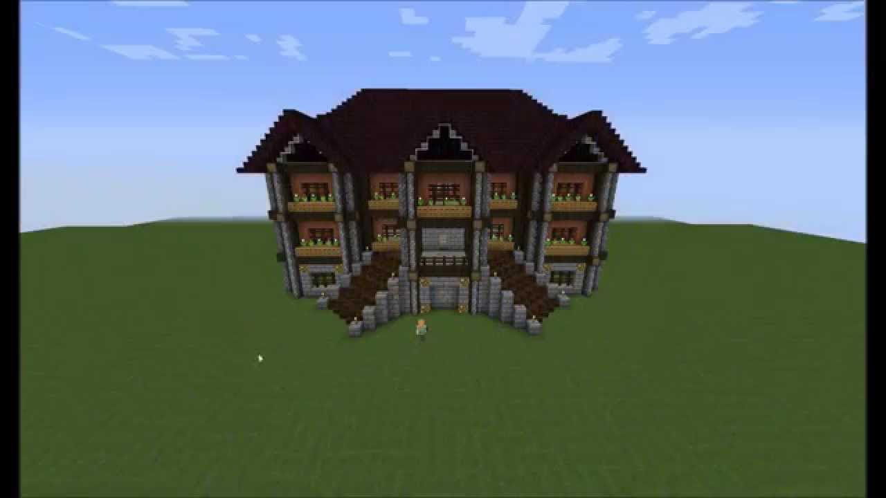 Minecraft modernes haus mit wasserfall bauen 14x12 tutorial ...