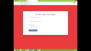 YouTube Videos Downloader Web Using Python and Html
