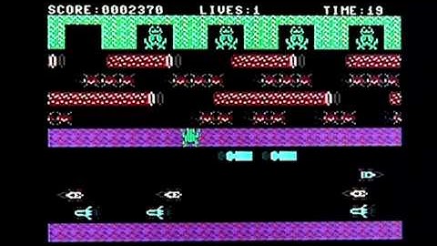 Frogger 64 on Commodore 64. Gameplay & Commentary