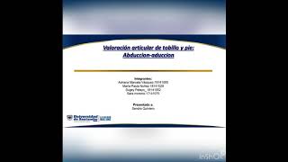 Valoración articular de tobillo y pie: Abducción-Aducción