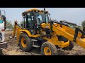 JCB 3DX Eco and Tata 2518 Truck Working Together in Mud Place