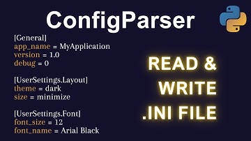 Python ConfigParser | Python config file | .INI file | Read File