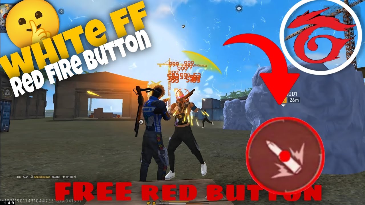 Free fire white FF red button 🔘 in free 🆓 - YouTube