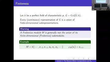 Jacob Lurie: A Riemann-Hilbert Correspondence in p-adic Geometry Part 2