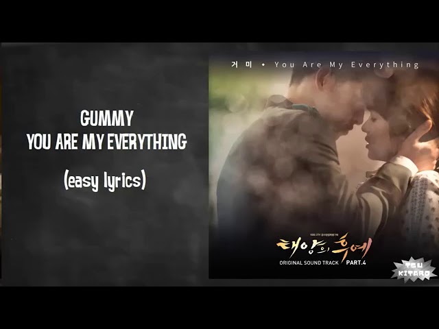 Gummy - You Are My Everything Lyrics (easy lyrics) class=