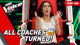 TOP 10 | KIDS that made all COACHES TURN in The Voice Kids (part 1)