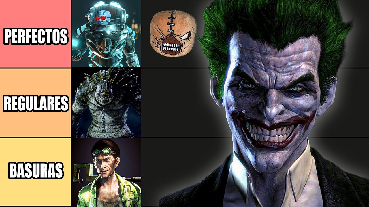 DEL PEOR A MEJOR VILLANO DE BATMAN (SERIES ARKHAM)