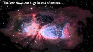 Fly into the birthplace of a massive star