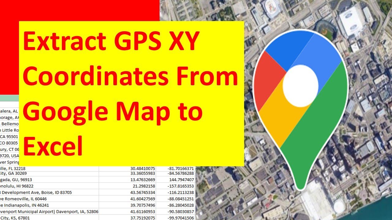 lol bitter Kommentér Extract GPS XY Coordinates from Google Map to Excel Simply - YouTube