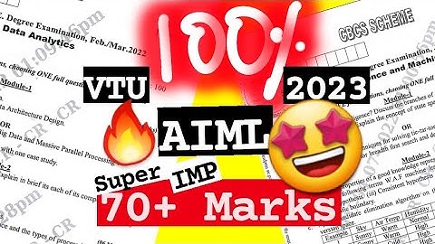 AIML M4 Best Video PASS PACK 💯🤩 Sup Imp [+PDF] 🎯2023 Externals 🔥🔥🔥 7SEM CSE #vtu #2023 #AIML #18CS71