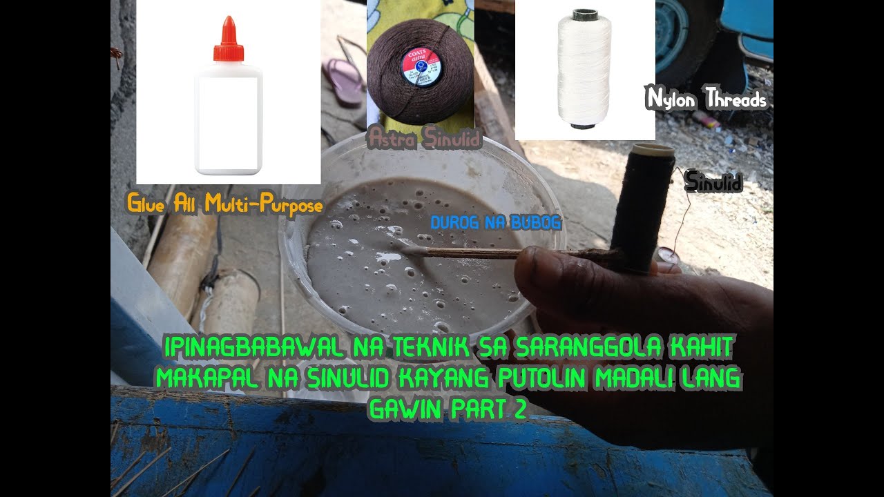 IPINAGBABAWAL NA TEKNIK NG MGA SARANGGOLISTA - PAANO MAG BUBOG NG TALI O SINULID GAMIT LANG ANG GLUE