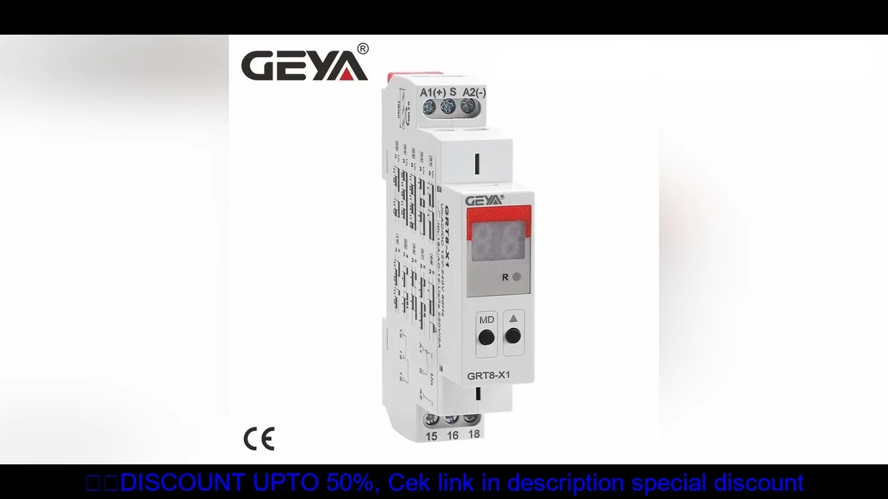 GEYA GRT8-X Digital Display Multifunction Timer Relay with 20 Function AC230V or AC/DC12V-240V  0.1S
