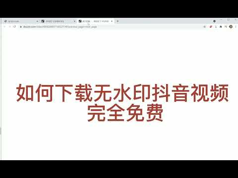 无水印下载抖音视频免费版