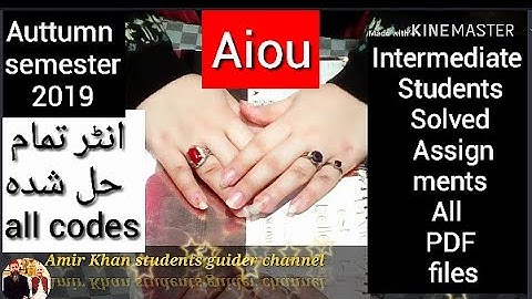 Aiou intermediate Students All course codes solved Assignments Auttumn semester 2019 PDF all files