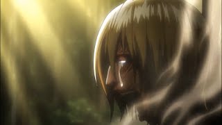 Annie Leonhart crying in her Titan form after getting her Ass handed to her by Levi Ackerman