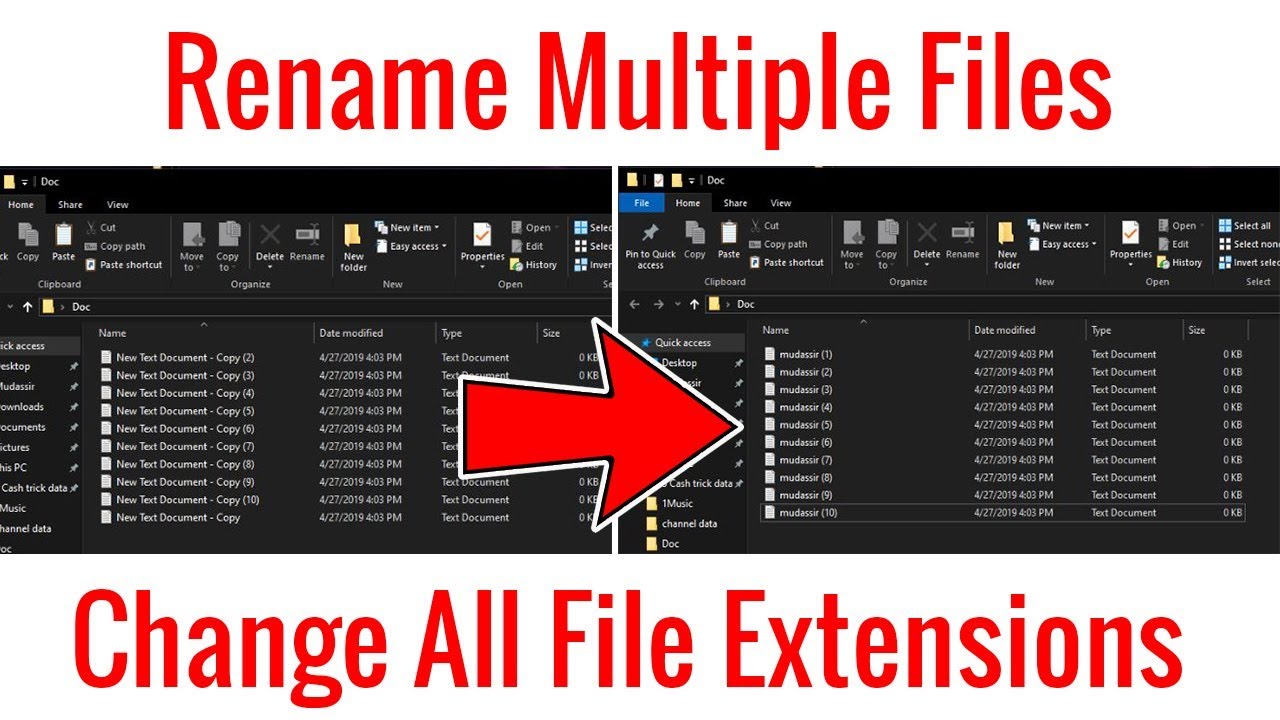 easy rename multiple files