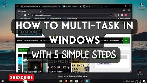 How to Multi-Task in Windows - with 5 Simple Steps | TechRonzz