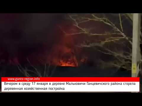 В деревне Мальковичи сгорела хозпостройка