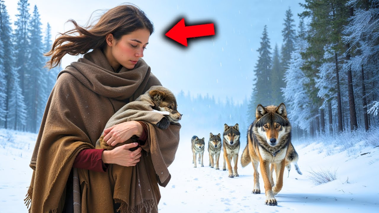 Ela Salvou Um Lobo Ferido Em Uma Nevasca – 3 Dias Depois, Toda A Alcateia Apareceu Na Sua Porta