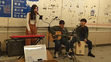 不能說的秘密、孤單心事(粵)、幾分之幾、小幸運 (Cover by CityBand_HK) @尖東站L5出口Busking 2019.12.28