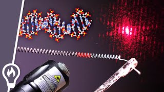 Shining a laser through a light bulb can reveal the structure of DNA