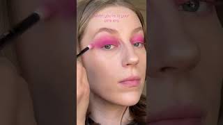 Bold & Bright Pink Eyeshadow Look 💗👄 #makeuptutorial #pink makeup #eyeshadowtutorial