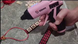 Christmas Ribbon Tiles & Cordless Glue Gun Review | Craft Ideas with Kids or Events | Amazon Review