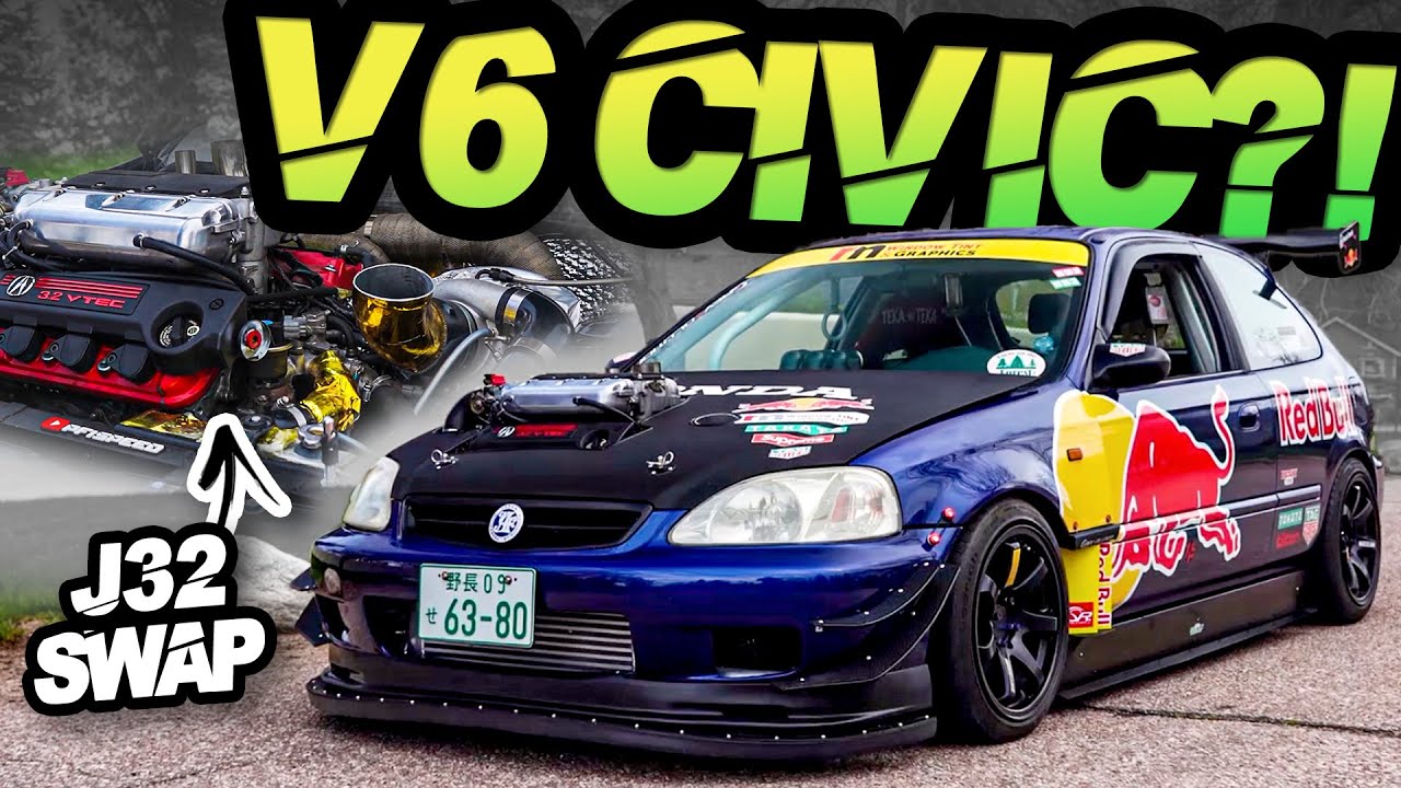 Download V6 Turbo Civic Hatch?! - 3.2L Honda J32 Swap (PFI Speed Built)