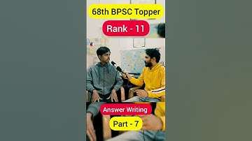 Full BPSC Preparation by Ashutosh 68th BPSC topper Rank 11 (part-7)