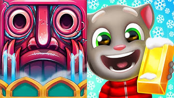 Temple Run 2 JUNGLE FALL VS Talking Tom GOLD RUN Android Gameplay