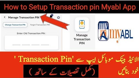 How to Setup Myabl App Trasaction pin | Setup Transaction pin | Allied bankapp Trasaction pin  Setup