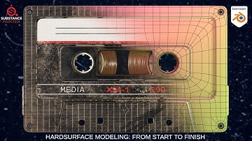 Making Audiotape in Blender: Hard Surface Fundamentals Part 1. Modeling and Texturing.