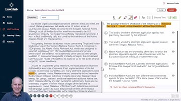 How to Locate LSAT Passage Details Using the Find Tool of LawHub Reading Comprehension Drill Set 1