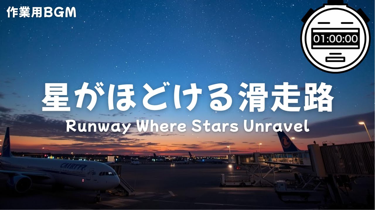 【深夜BGM】星がほどける滑走路｜夜明け前に整うナイトピアノBGM