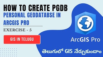 How to Create PGDB [Geodatabase] in #ArcGISPro || GIS in Telugu