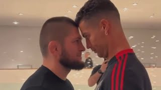 Khabib Nurmagomedov face off with Cristiano Ronaldo, meets Sir Alex Ferguson