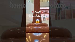 Biggest Chocolate fountain in the world, Lindt 🇨🇭 #shorts #switzerland  #2023