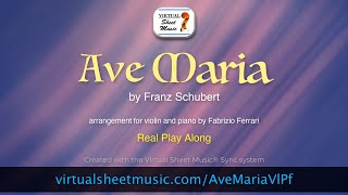 Ave Maria by Schubert (in G major) for violin and piano - Sheet Music Play-Along